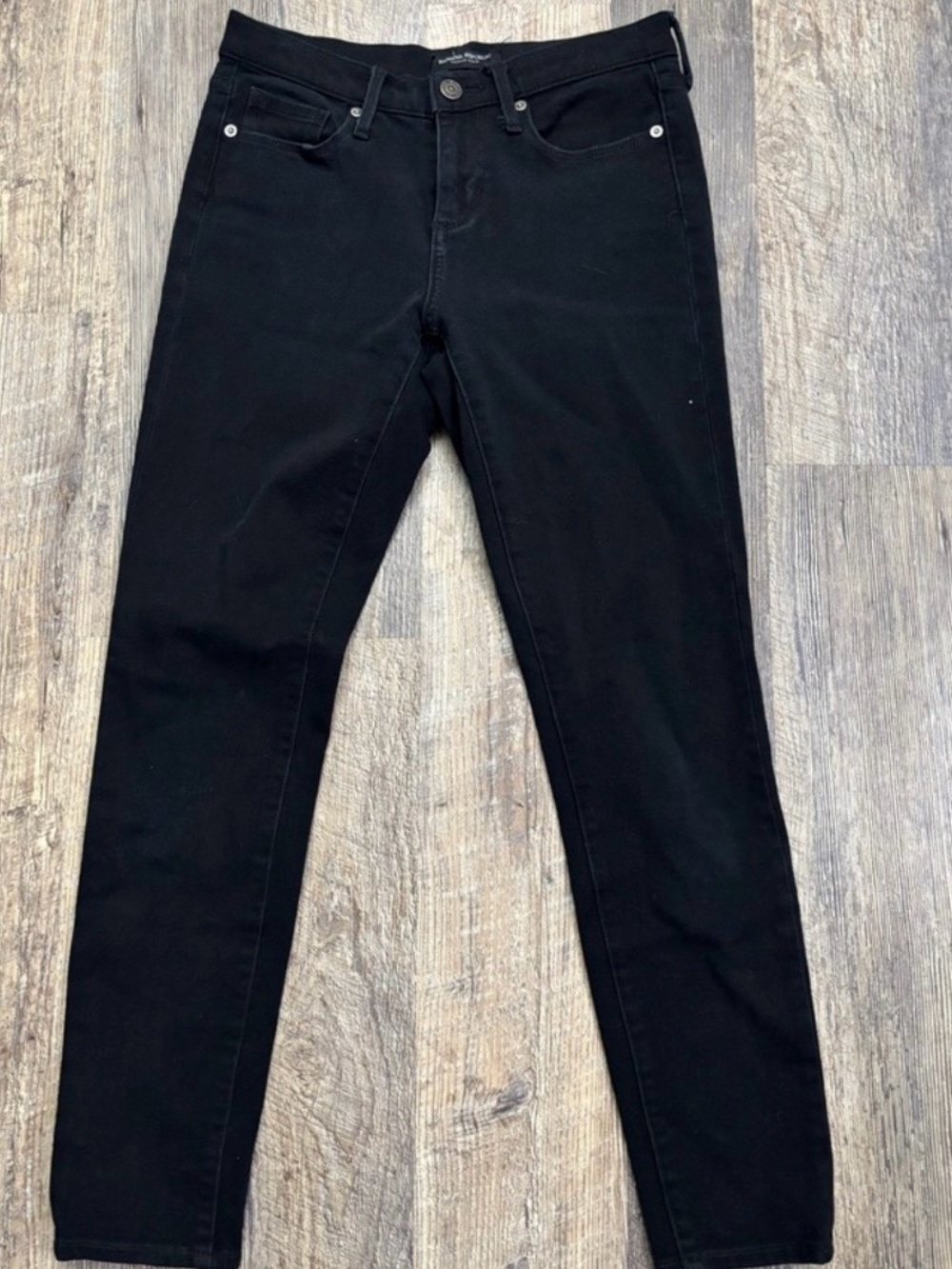 Banana Republic Womens Skinny Jeans Black Premium Denim Size 25 Regular Stretch‎